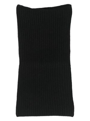 Liska ribbed-knit cashmere scarf - Black