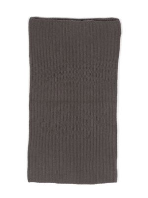 Liska ribbed-knit cashmere scarf - Grey