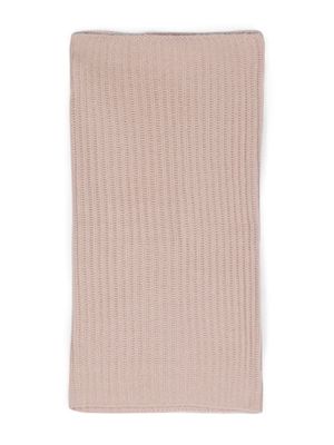 Liska ribbed-knit cashmere scarf - Neutrals