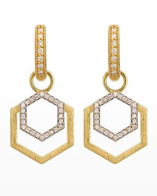 Lisse Open Duo Hexagon Diamond Earring Charms