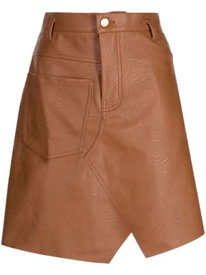 Litkovskaya Cruiser faux-leather miniskirt - Brown