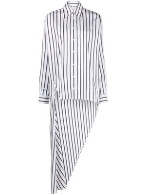 Litkovskaya Flash striped asymmetric cotton shirt - White