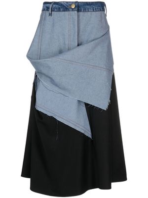 Litkovskaya layered A-line midi skirt - Black