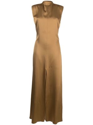 Litkovskaya open-back silk maxi dress - Brown