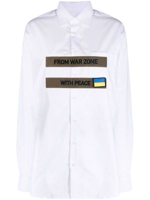 Litkovskaya patch-detail cotton shirt - White