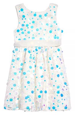 Little Angels Lace & Ruffle Sleeveless Dress in White