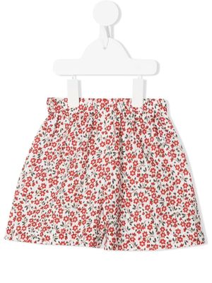 LITTLE BAMBAH floral-print flared shorts