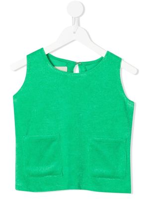 LITTLE BAMBAH Terry cropped tank top - Green
