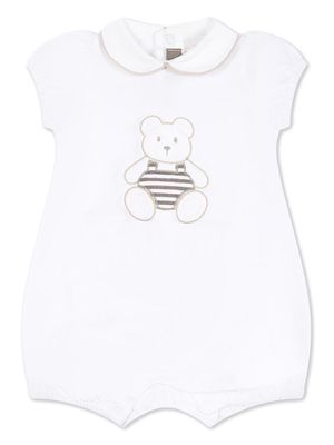 Little Bear appliquéd stretch-cotton shorties - White