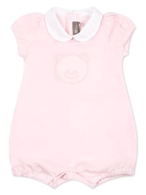 Little Bear bear-embroidered cotton body - Pink