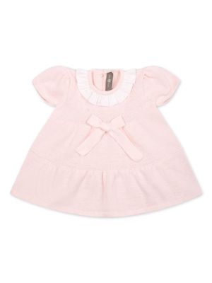 Little Bear bow knitted cotton dress - Pink