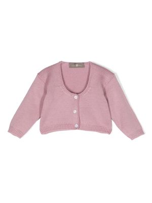 Little Bear buttoned virgin wool cardigan - Pink