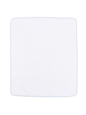 Little Bear contrasting-trim cotton blanket - White