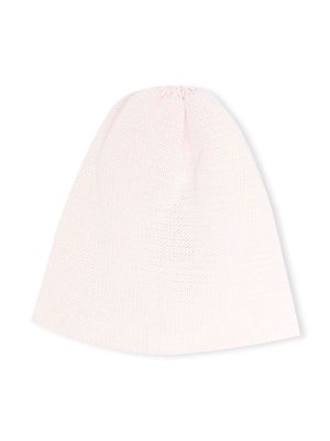 Little Bear knitted cotton beanie - Pink