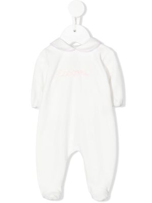 Little Bear logo-embroidered cotton pyjamas - White
