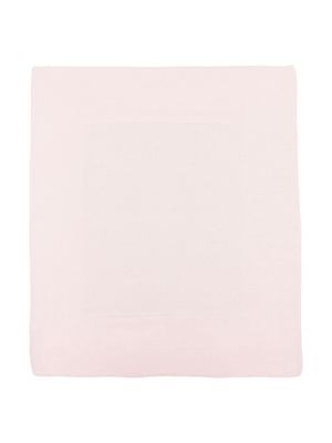 Little Bear pointelle-knit cotton blanket - Pink