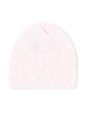 Little Bear ribbed beanie hat - Pink