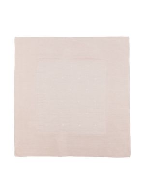 Little Bear ribbed-knit cotton blanket - Neutrals