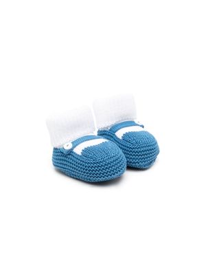 Little Bear slip-on knitted pre-walkers - BCO/OCEANO BLUE