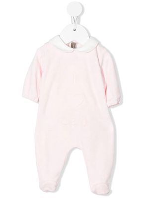 Little Bear slogan embroidered pouch-back bodysuit - Pink