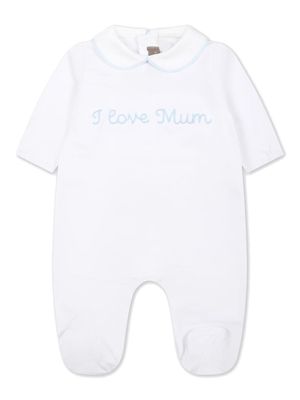 Little Bear slogan-embroidered pyjamas - White