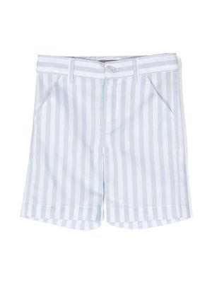 Little Bear striped cotton tailored shorts - White