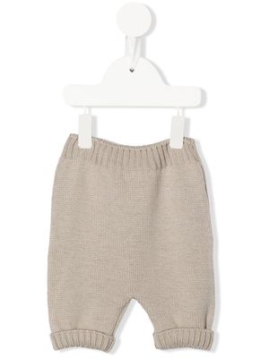 Little Bear virgin-wool knitted trousers - Brown