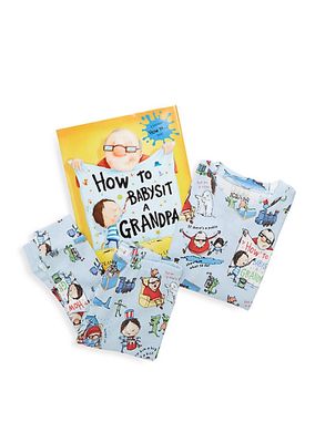 Little Boy's 3-Piece How To Babysit Grandpa Book & Pajama Set