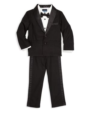 Little Boy's 4-Piece Tuxedo Set - Black - Size 11