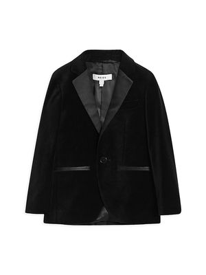 Little Boy's & Boy's Ace Velvet Tuxedo Jacket - Black - Size 4