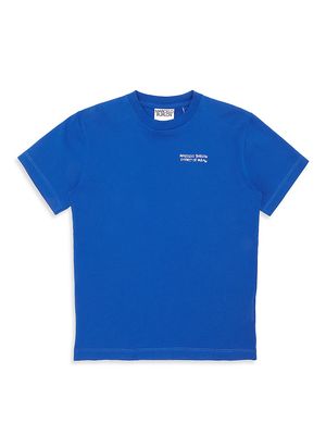 Little Boy's & Boy's Basic Logo T-Shirt - Blue White - Size 10 - Blue White - Size 10