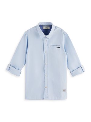 Little Boy's & Boy's Button-Up Chambray Shirt - Blue Trip - Size 10