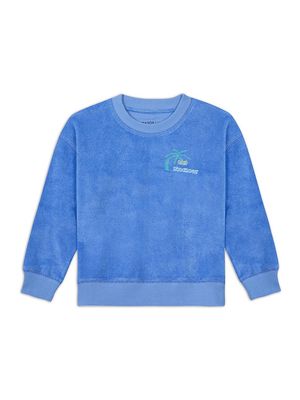 Little Boy's & Boy's Club Vacances Velour Sweatshirt - Blue Terry - Size 10 - Blue Terry - Size 10