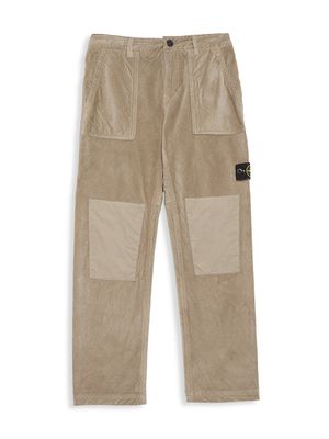 Little Boy's & Boy's Corduroy Mixed Media Pants - Dove Grey - Size 8