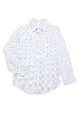 Little Boy's & Boy's Diamond Motif Cotton Standard Shirt