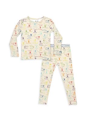 Little Boy's & Boy's Dino ABC Pajamas Set
