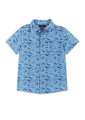 Little Boy's & Boy's Dinosaur Short-Sleeve Shirt