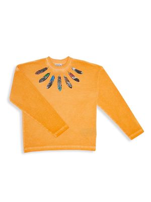 Little Boy's & Boy's Feathers Long-Sleeve T-Shirt - Orange Multi - Size 10 - Orange Multi - Size 10