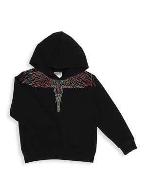 Little Boy's & Boy's Geometric Wings Hoodie - Black Multi - Size 10 - Black Multi - Size 10