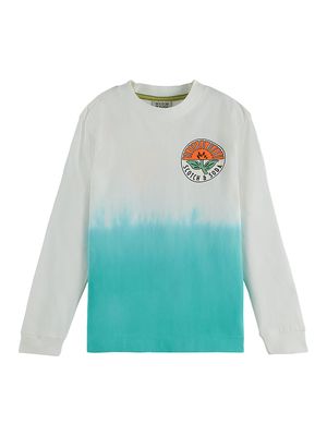 Little Boy's & Boy's Gradient Graphic Long-Sleeve T-Shirt - Off White - Size 10 - Off White - Size 10