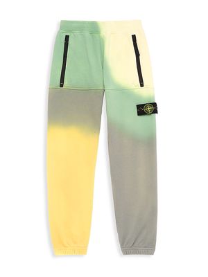 Little Boy's & Boy's Gradient Grid-Print Sweatpants - Yellow - Size 4 - Yellow - Size 4