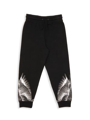 Little Boy's & Boy's Icon Wings Sweatpants - Black Grey - Size 10 - Black Grey - Size 10