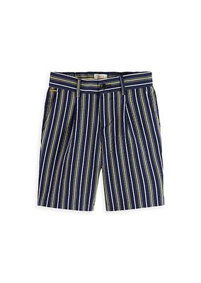 Little Boy's & Boy's Long Yarn-Dyed Striped Seersucker Shorts