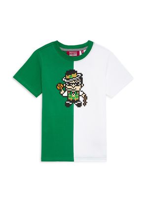 Little Boy's & Boy's Mini Boston Split T-Shirt - White Green - Size 2 - White Green - Size 2