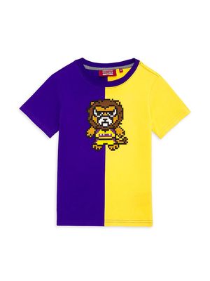 Little Boy's & Boy's Mini Los Angeles Split T-Shirt - Purple Yellow - Size 2 - Purple Yellow - Size 2