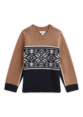 Little Boy's & Boy's Nash Colorblocked Wool-Blend Sweater