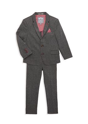 Little Boy's & Boy's Notch Lapel Single-Breasted Modern Stretch Suit