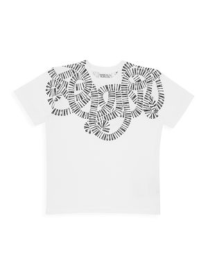 Little Boy's & Boy's Snakes T-Shirt - White Black - Size 10 - White Black - Size 10