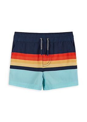 Little Boy's & Boy's Striped Swim Trunks