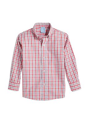 Little Boy's & Boy's Tartan Plaid Button-Up Shirt